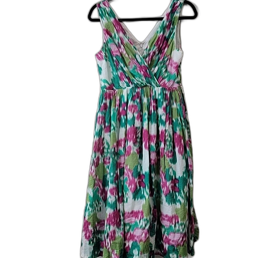 Allen B By Allen Schwartz Floral Sleeveless Mini Dress Cotton Size 6